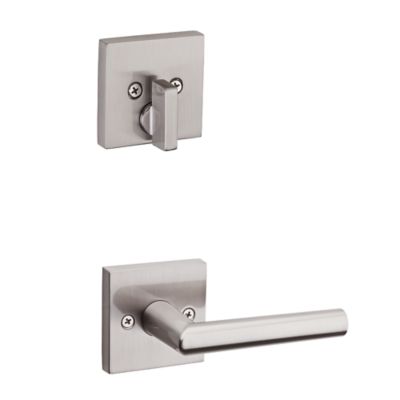 Satin Nickel San Clemente Handleset - Deadbolt Keyed One Side