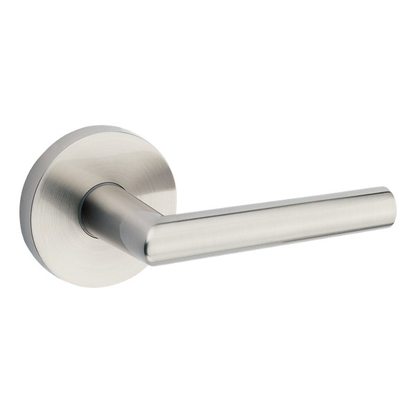 Satin Nickel Milan Lever Round Hall Closet Kwikset