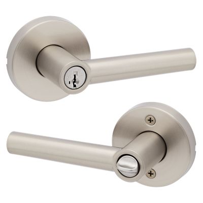 Satin Nickel Milan Lever (Round) - Keyed - featuring SmartKey