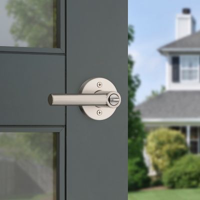 Satin Nickel Milan Lever (Round) - Keyed - featuring SmartKey