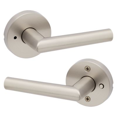 Satin Nickel Milan Lever (Round) - Bed/Bath