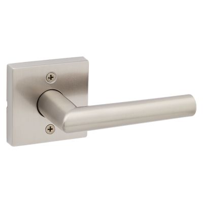 Satin Nickel Halifax Lever (Square) - Pull Only | Kwikset