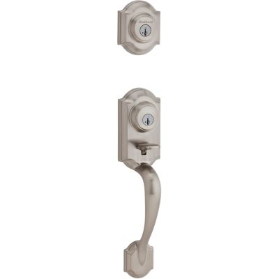 Kwikset Series Dakota Satin Nickel Entry Door Exterior Handle in the  Handlesets department at