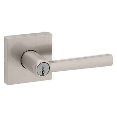 Satin Nickel Ladera Lever - Keyed - featuring SmartKey | Kwikset