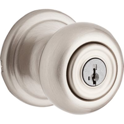 Kwikset Polo Entry Knob featuring SmartKey® in Satin Nickel 