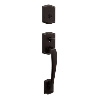 Prescott Handleset - Deadbolt Keyed One Side (Exterior Only) - featuring SmartKey