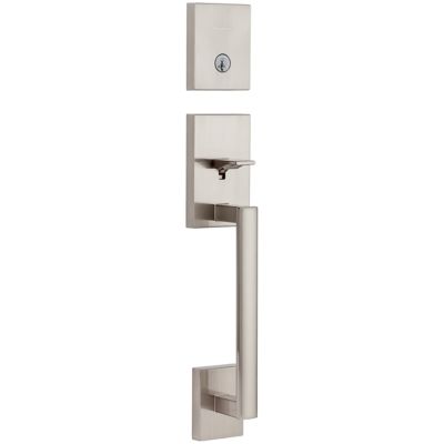 San Clemente Handleset - Deadbolt Keyed One Side (Exterior Only) - featuring SmartKey