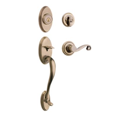 Shelburne Handleset with Lido Lever - Deadbolt Keyed One Side - featuring SmartKey