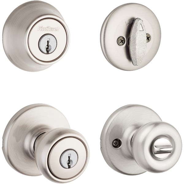 Sines Ultimate Door Handle and Latch Pack Satin Nickel / Polished