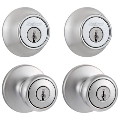 Tylo Project Pack - Two Keyed Knobs and Two Keyed One Side Deadbolts - with Pin & Tumbler