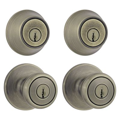 Tylo Project Pack - Two Keyed Knobs and Two Keyed One Side Deadbolts - with Pin & Tumbler