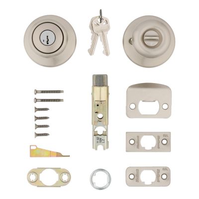 Satin Nickel Tylo Knob - Keyed - featuring SmartKey | Kwikset