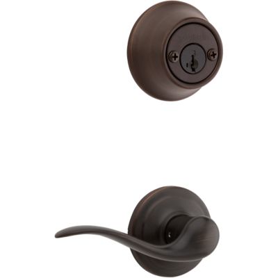 Product Image for Tustin and Deadbolt Interior Pack - Right Handed - Deadbolt Keyed Both Sides - featuring SmartKey - for Kwikset Series 689 Handlesets