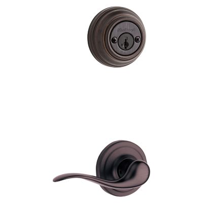 Venetian Bronze Austin Handleset - Deadbolt Keyed Both Sides