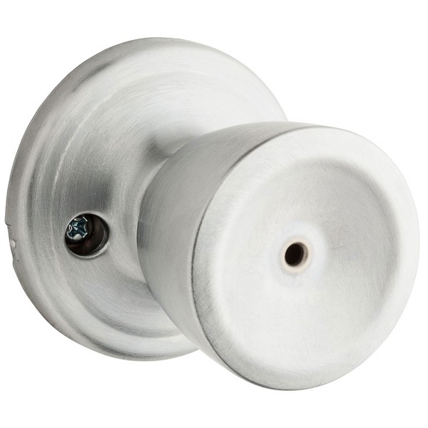 Satin Chrome Abbey Knob Bed Bath Kwikset