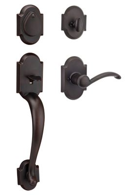 Venetian Bronze Austin Handleset with Tustin Lever - Deadbolt