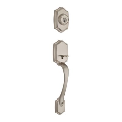 Satin Nickel Dakota Handleset - Deadbolt Keyed One Side (Exterior