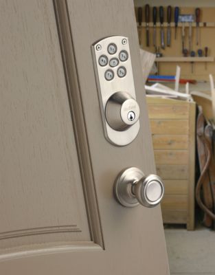 Satin Nickel Powerbolt Electronic Deadbolt | Kwikset