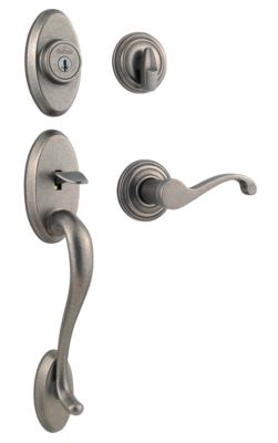 Image for Shelburne Handleset with Commonwealth Lever - Deadbolt Keyed One Side - featuring SmartKey