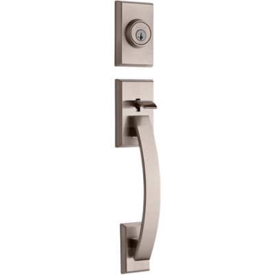 Tavaris Handleset - Deadbolt Keyed Both Sides (Exterior Only) - featuring SmartKey