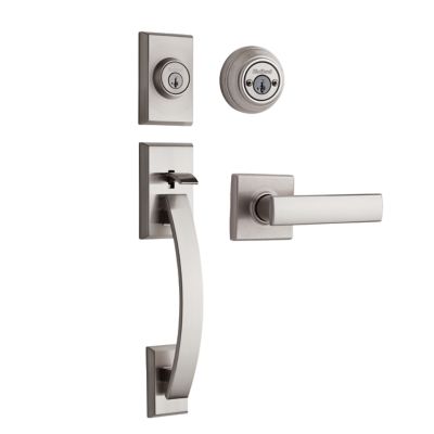 Image for Tavaris Handleset with Vedani Lever - Deadbolt Keyed Both Sides - featuring SmartKey