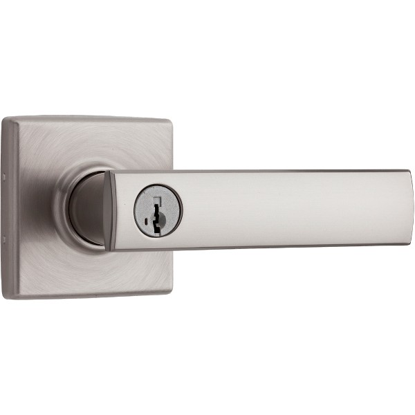 Satin Nickel Vedani Lever (Square) - Keyed - featuring SmartKey