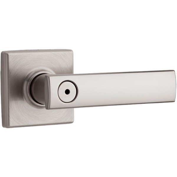 Vedani Square Satin Nickel Privacy Bed/Bath Door Lever