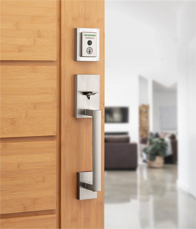 Halo Touch Fingerprint Door Lock with San Clementer Door Handle