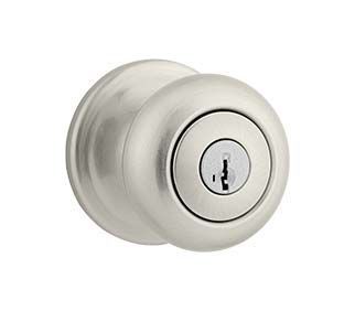 Weiser Yukon Ball Door Knob & Deadbolt Lock Combo Pack, Satin Nickel