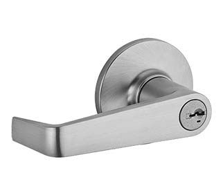 Satin Nickel Halifax Lever (Square) - Keyed - featuring SmartKey