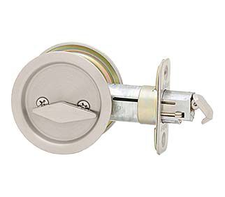 Privacy Door Knob Keyless Round Door Lock For Bedroom, Bathroom - Satin  Nickel