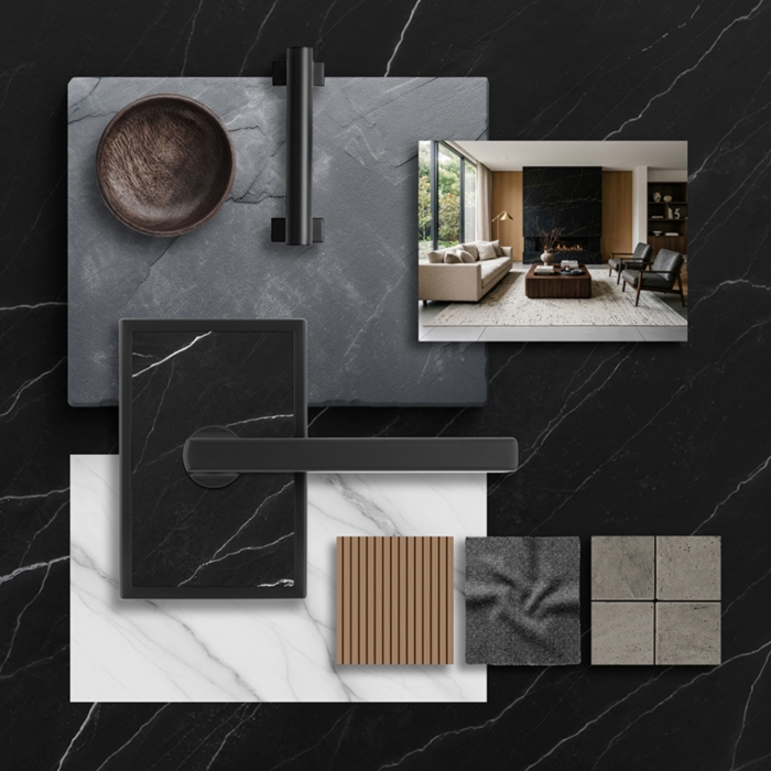 Halifax Decorative Rose Midnight Slate