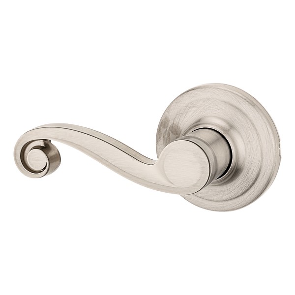 Satin Nickel Lido Lever - Left-Handed Pull Only | Kwikset