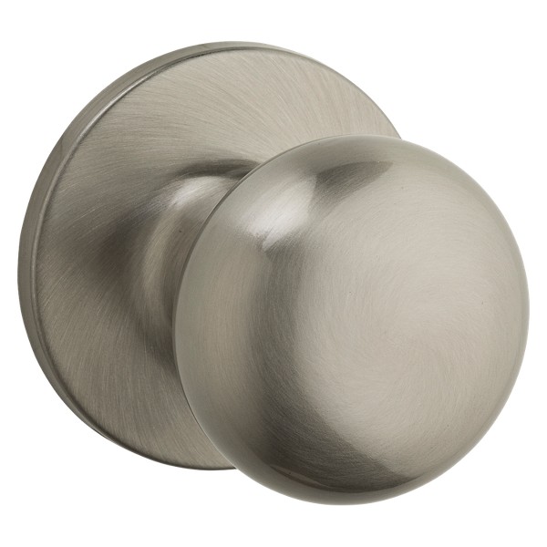 Satin Nickel Athens Knob - Hall/Closet - Safe Lock | Kwikset