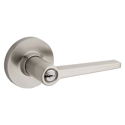 Satin Nickel Ladera Lever - Keyed - featuring SmartKey | Kwikset