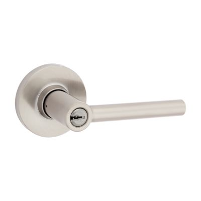 Satin Nickel Commonwealth Lever - Keyed - featuring SmartKey | Kwikset