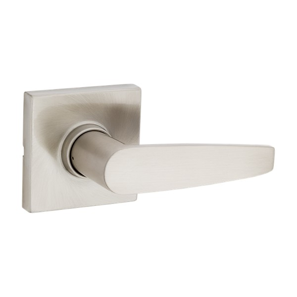 Satin Nickel Winston Lever (Square) - Hall/Closet - Safe Lock