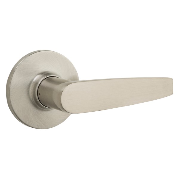 Satin Nickel Winston Lever - Hall/Closet - Safe Lock | Kwikset